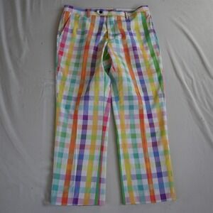 Shinesty 33x28 Big Gingham Check Easter Kentucky Derby Mens Dress Pants‎